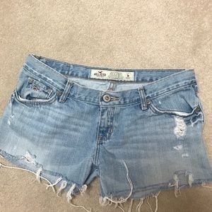 Hollister jean denim shorts cutoffs distressed